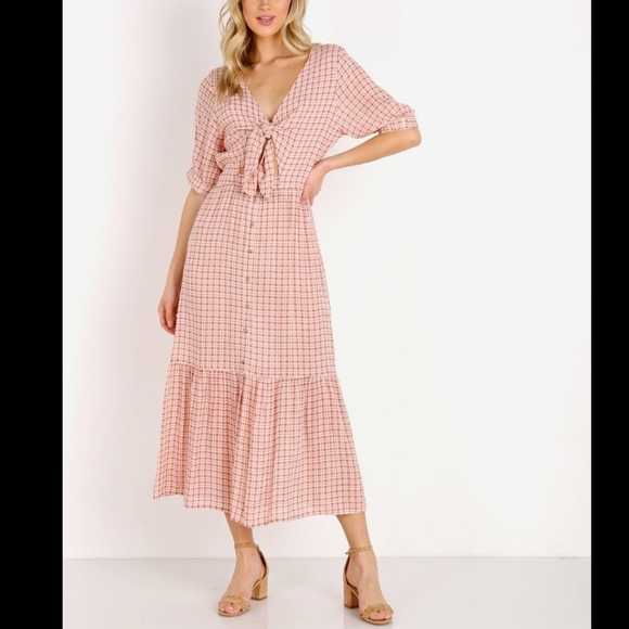 faithfull maple midi dress